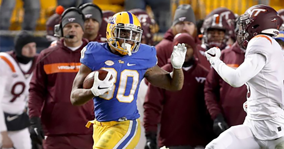 Qadree Ollison stiff arms Caleb Farley en route to 97-yard Touchdown